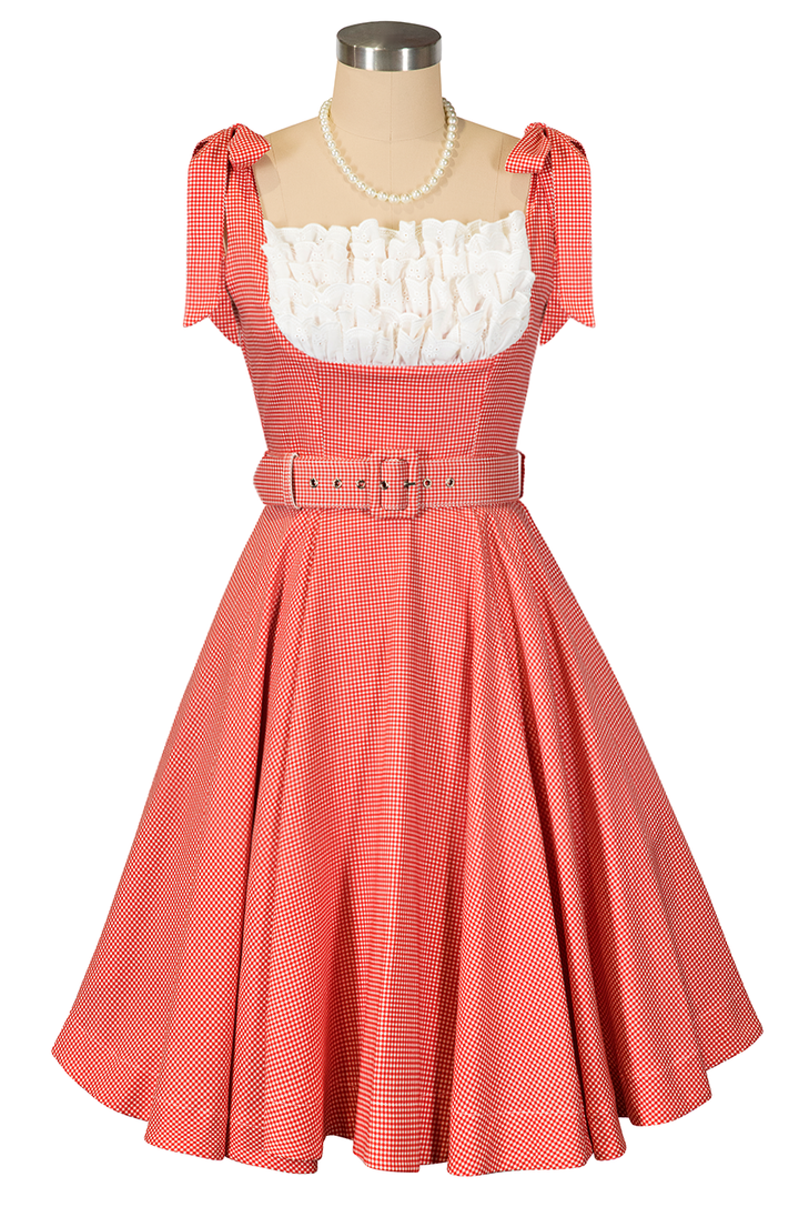 Keepsake Gingham Ruffle Bodice Dress