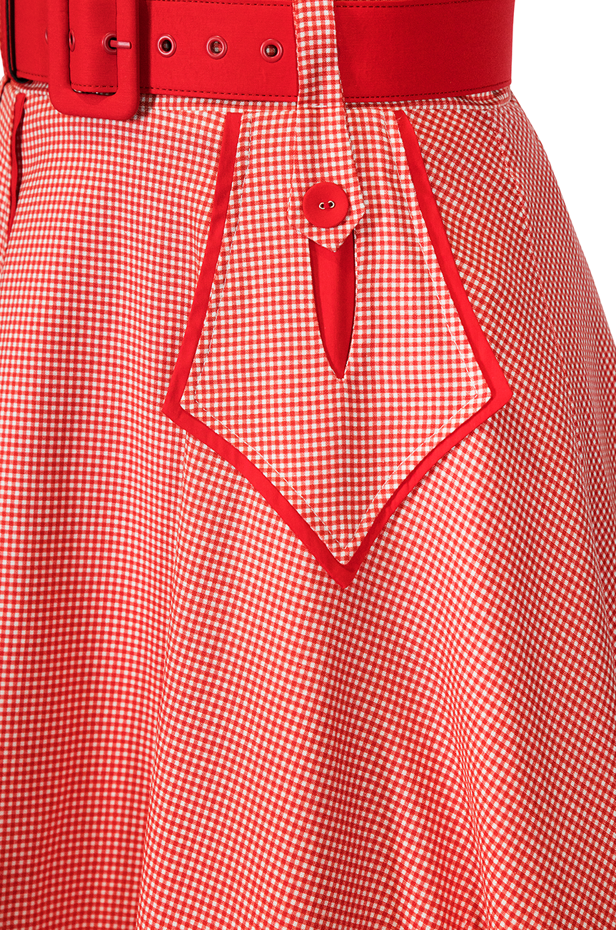 Keepsake Belted Full Check Skirt