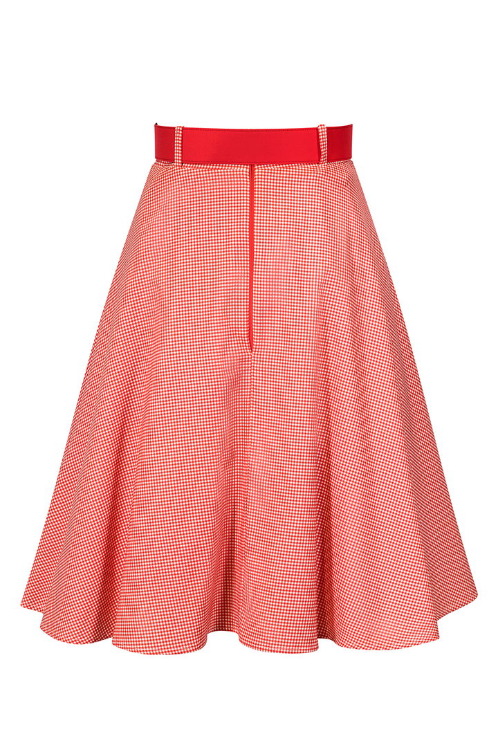 Keepsake Belted Full Check Skirt