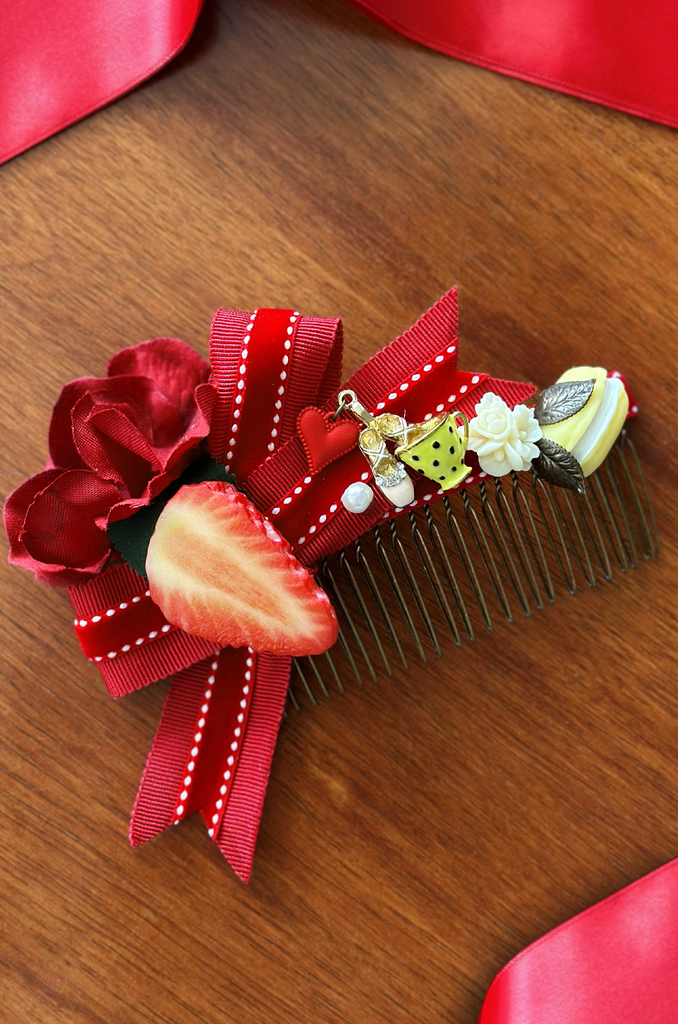 Miss Strawberry Pageant Follies Hair Comb
