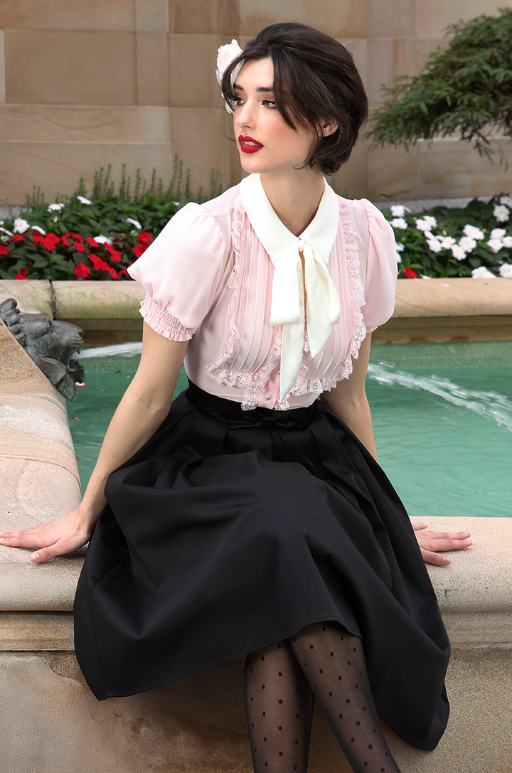 Kitten Noir Tea Length Full Skirt