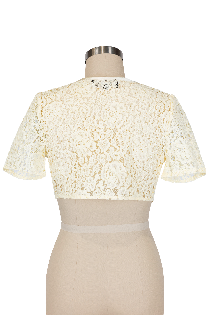 Birdsong Lace Crop Jacket (Butter)