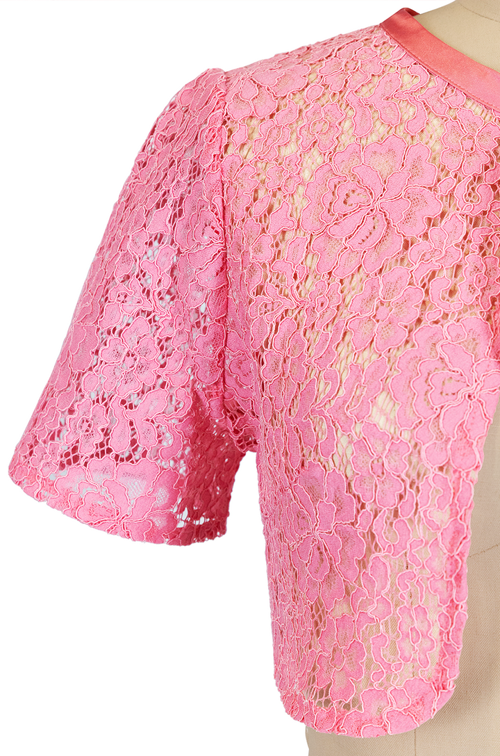 Birdsong Lace Crop Jacket (Pink)