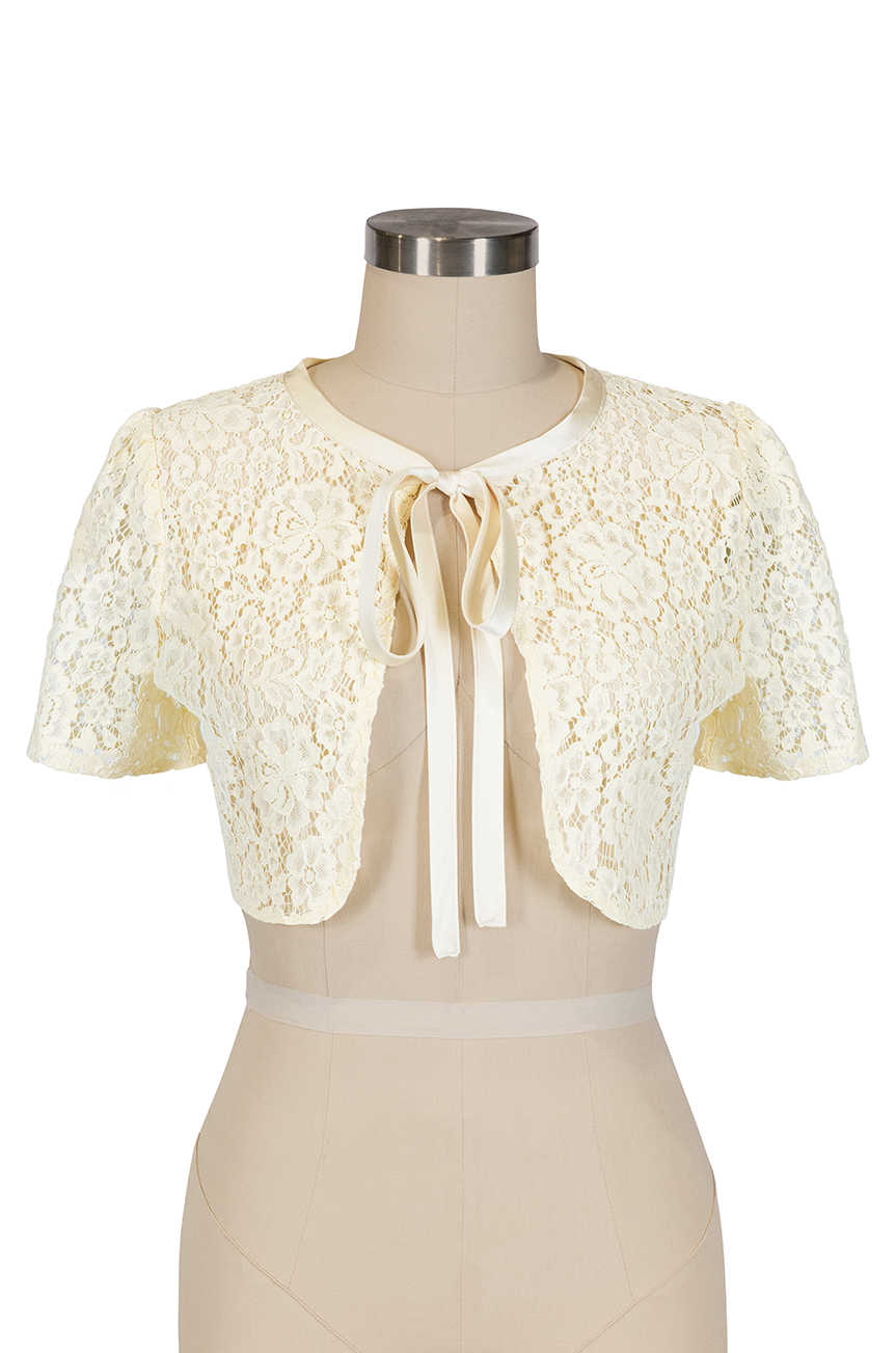 Birdsong Lace Crop Jacket (Butter)