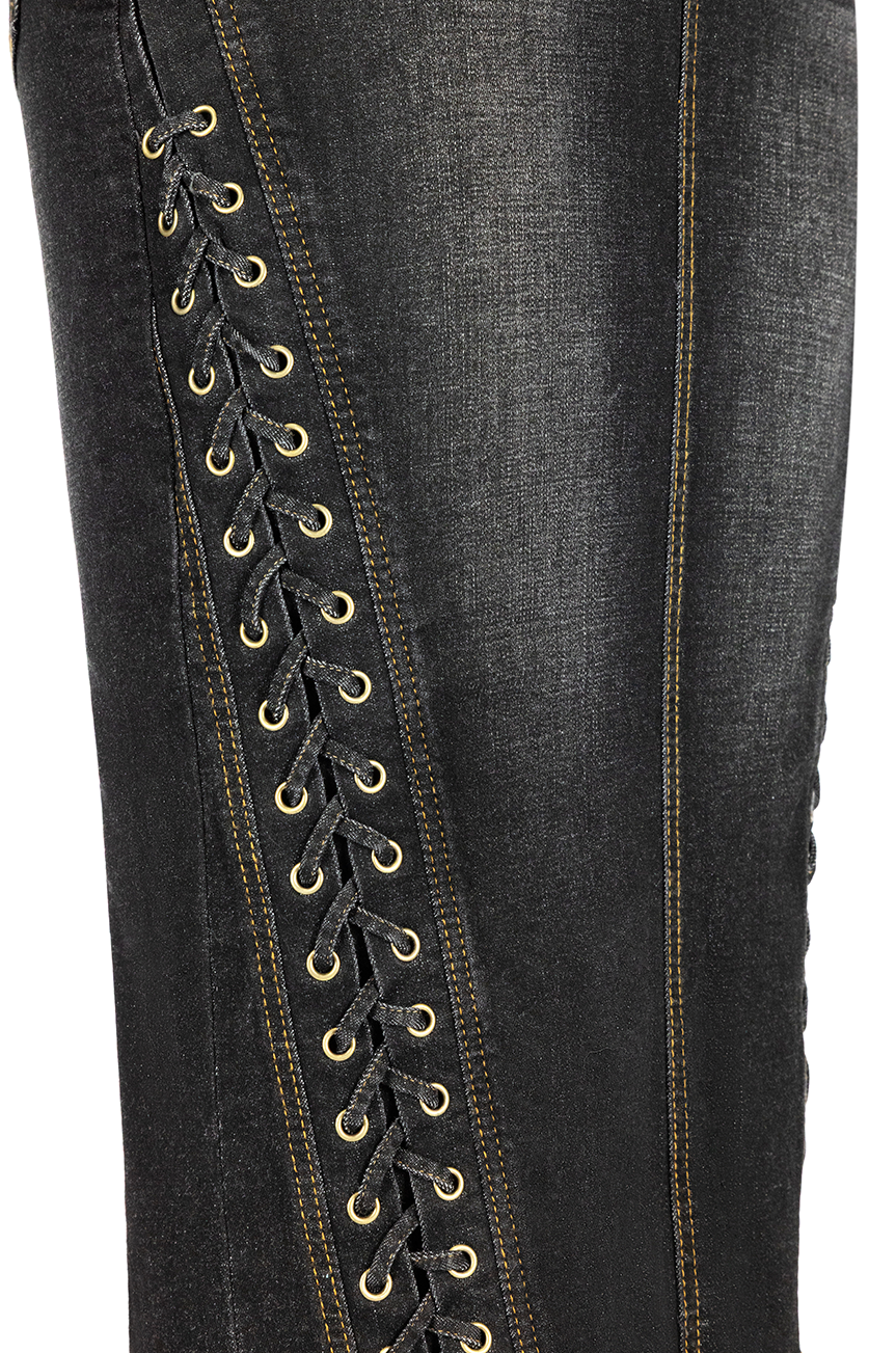 Madison Wiggle Skirt (Black Denim)