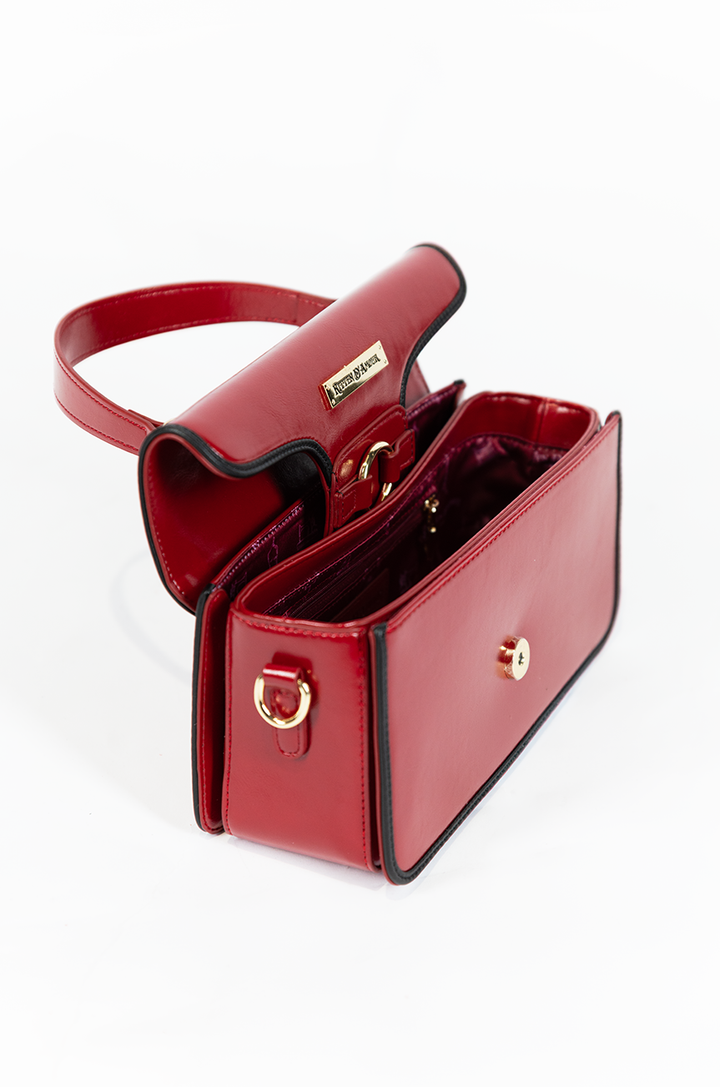 Madison Square Handbag (Burgundy/Black)