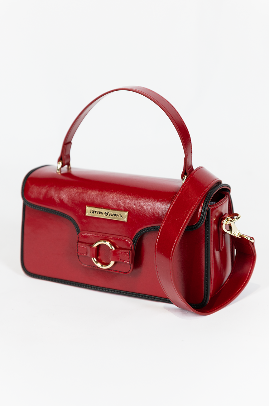 Madison Square Handbag (Burgundy/Black)