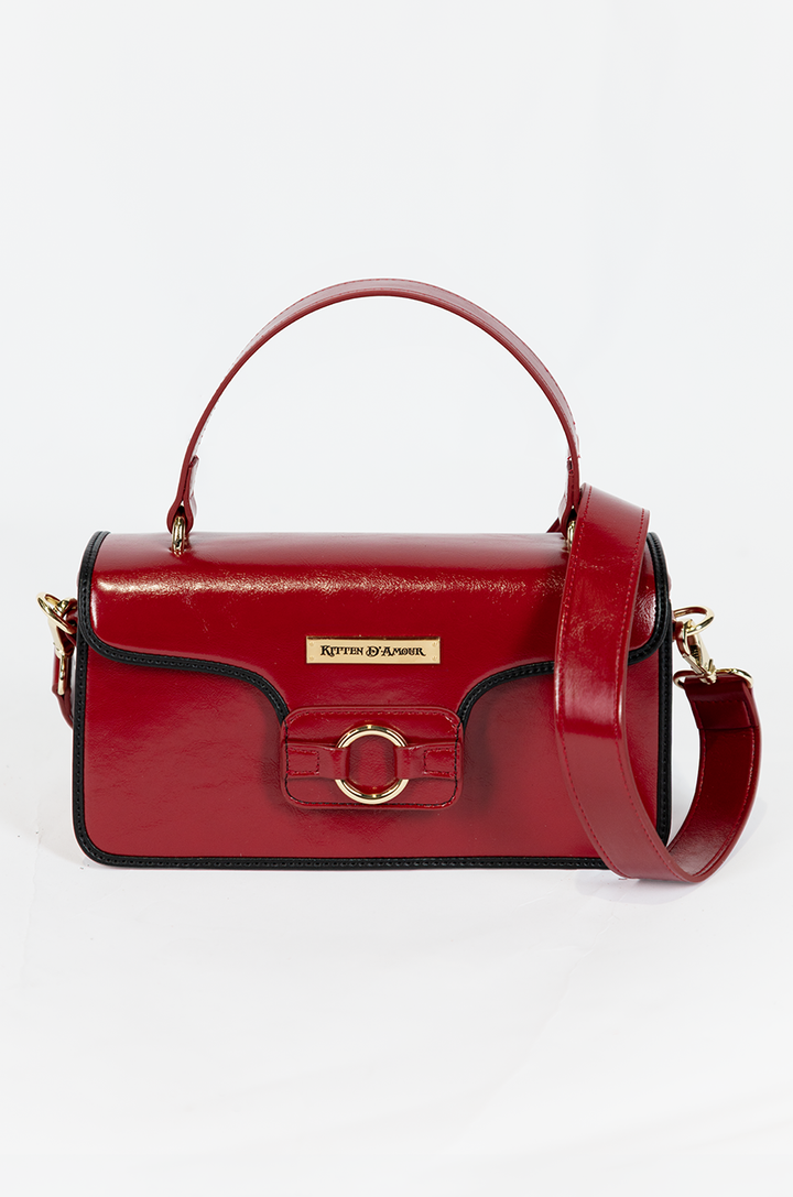 Madison Square Handbag (Burgundy/Black)
