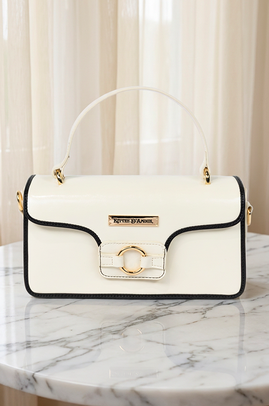 Madison Square Handbag (Black/Off White)