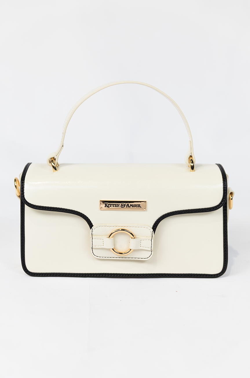Madison Square Handbag (Black/Off White)