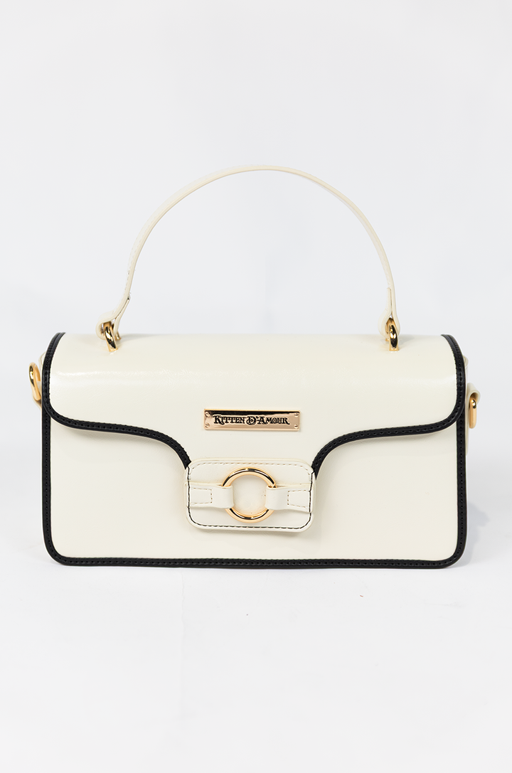 Madison Square Handbag (Black/Off White)