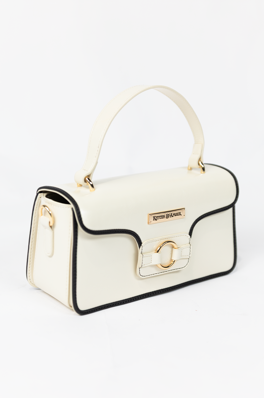 Madison Square Handbag (Black/Off White)