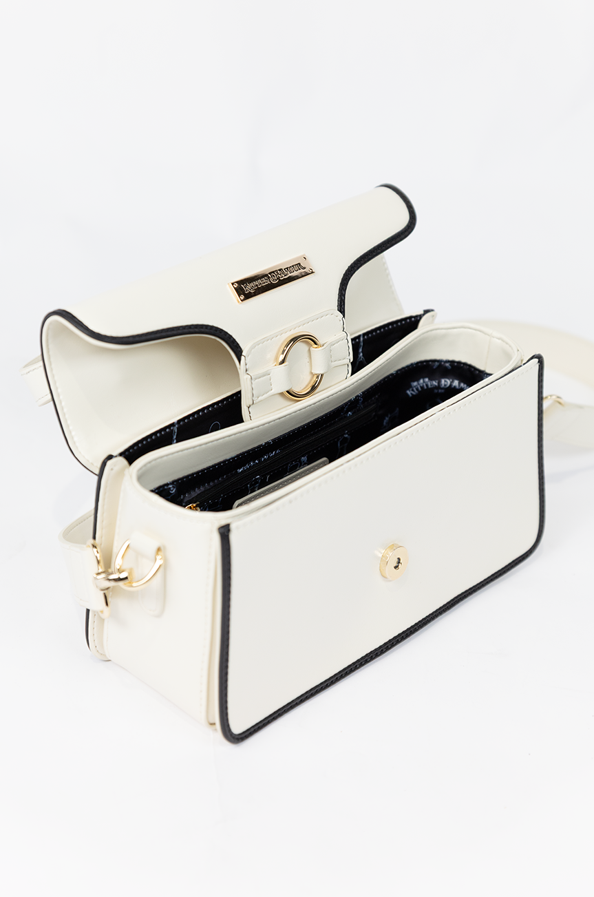 Madison Square Handbag (Black/Off White)