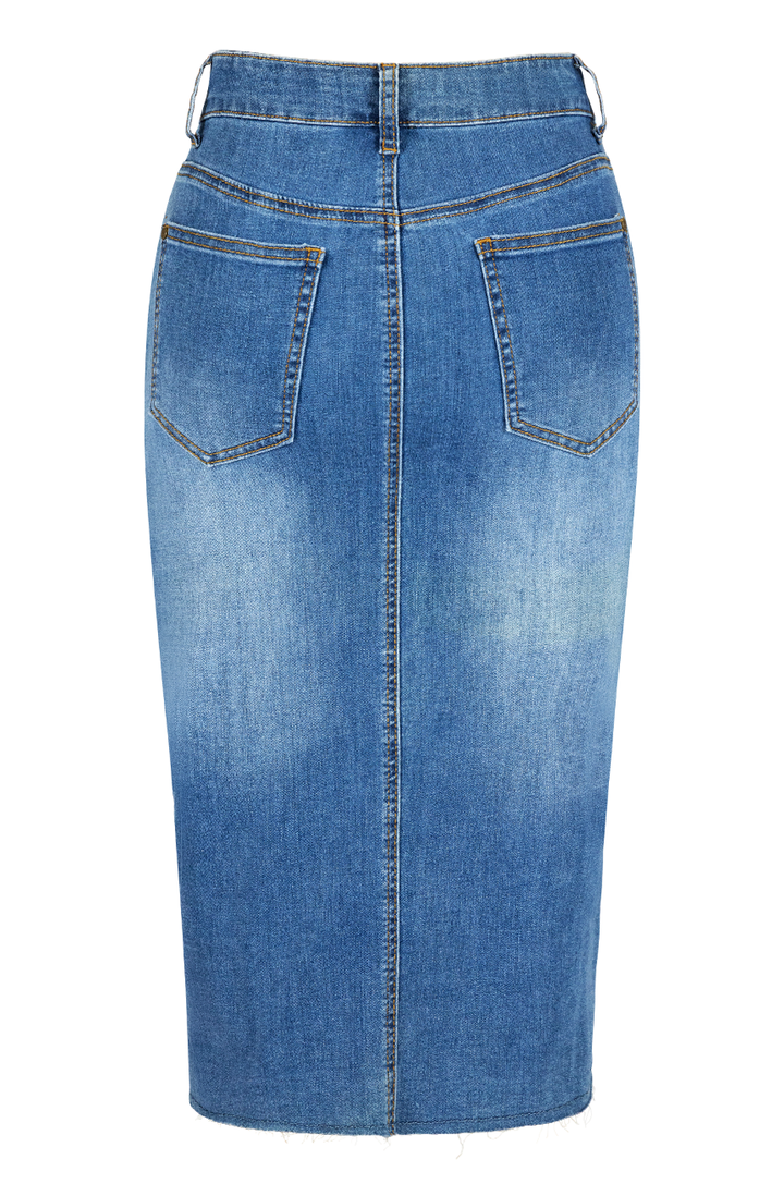 Madison Wiggle Skirt (Denim)