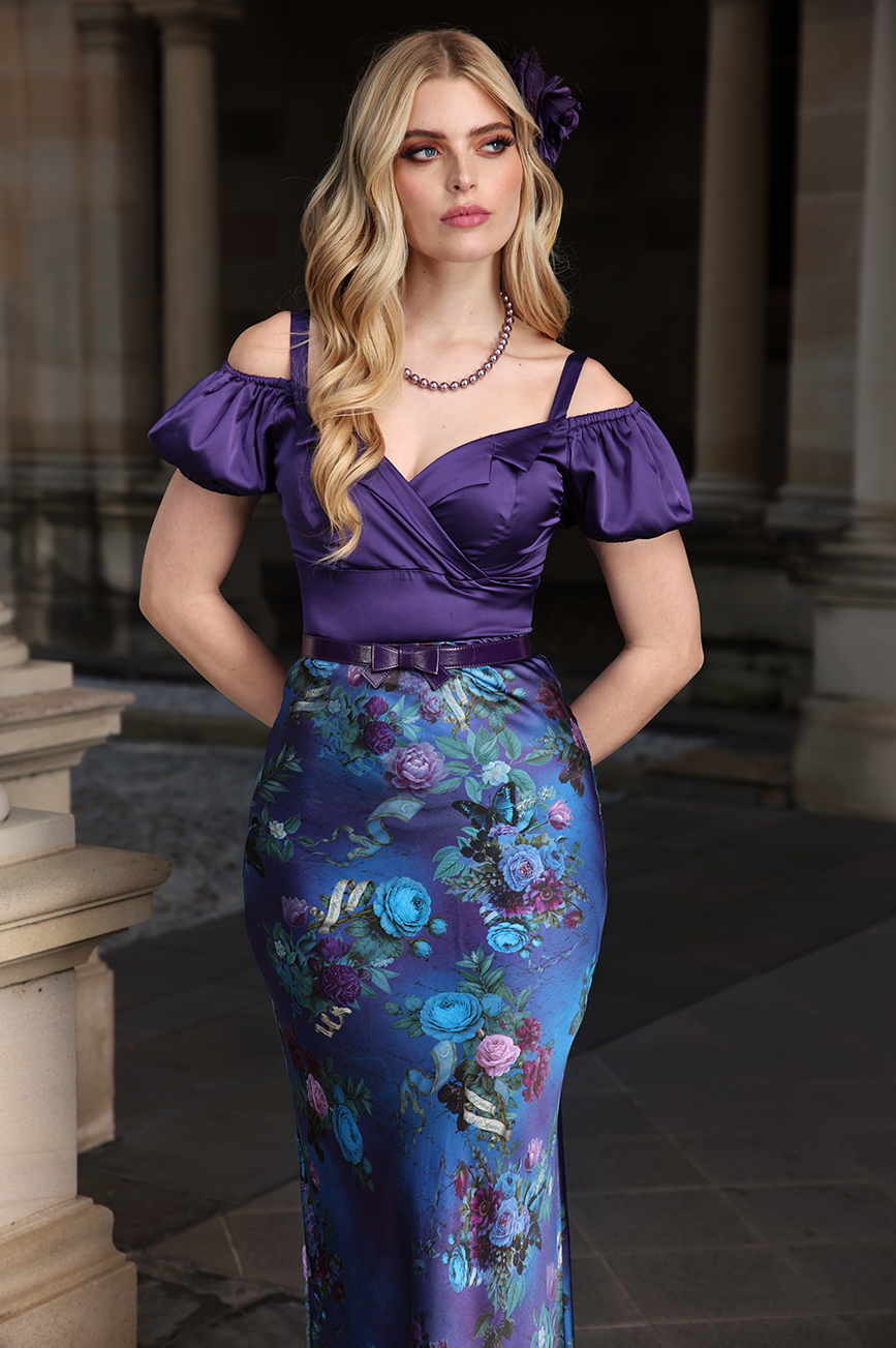 Mon Amour Bias Maxi Skirt (Print)