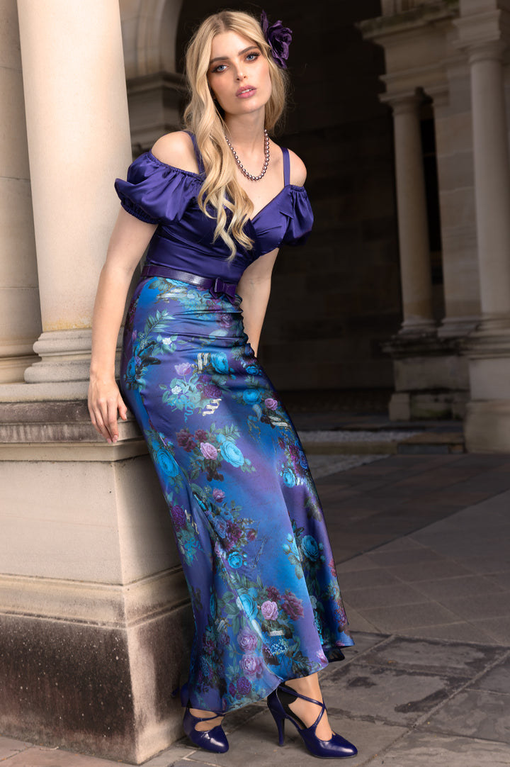 Mon Amour Bias Maxi Skirt (Print)