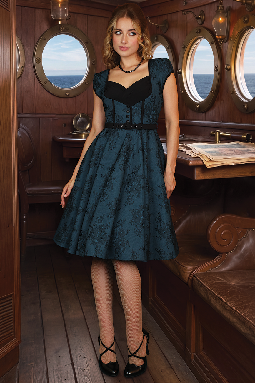 Office Affair Encore Dress (Teal)