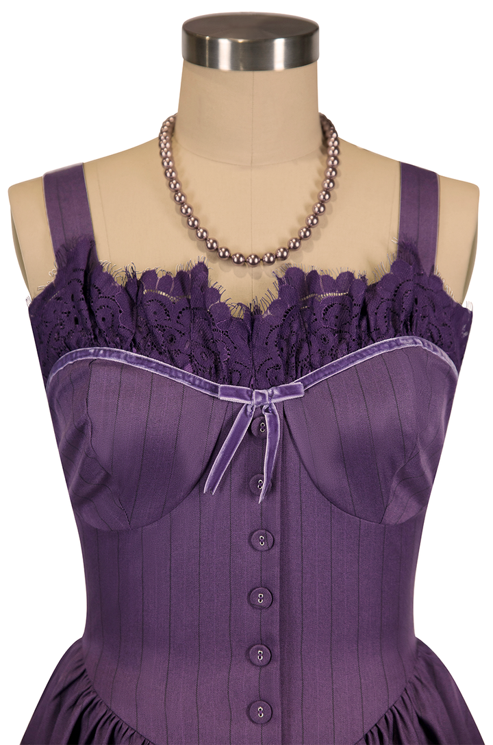 Mon Amour Pinstripe Bustier Dress