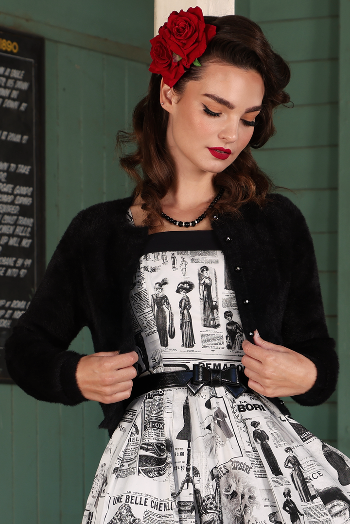 Powder Puff Cardigan (Black)