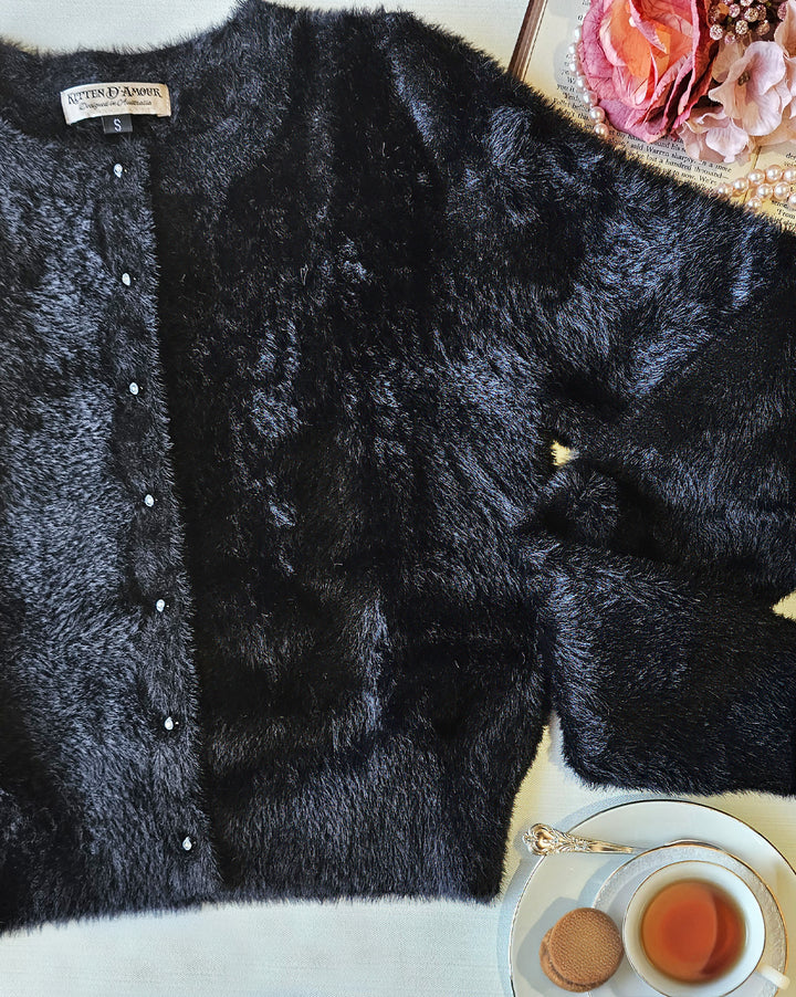 Powder Puff Cardigan (Black)