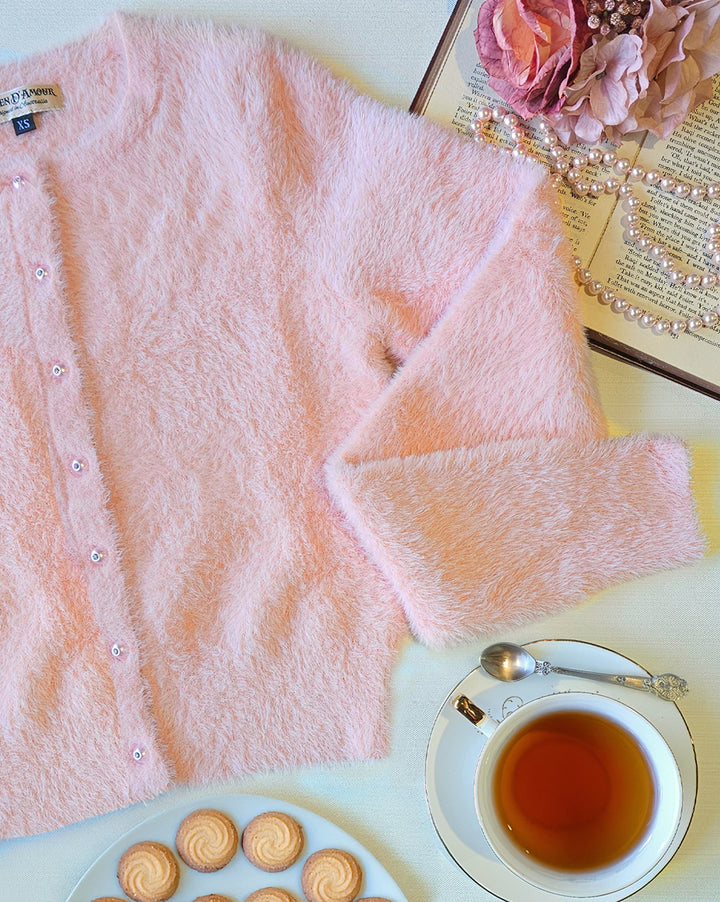 Powder Puff Cardigan (Pink)