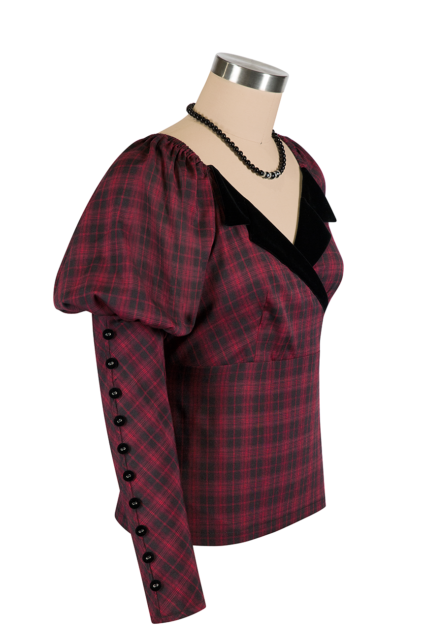 Rouge Noir Lapel Top