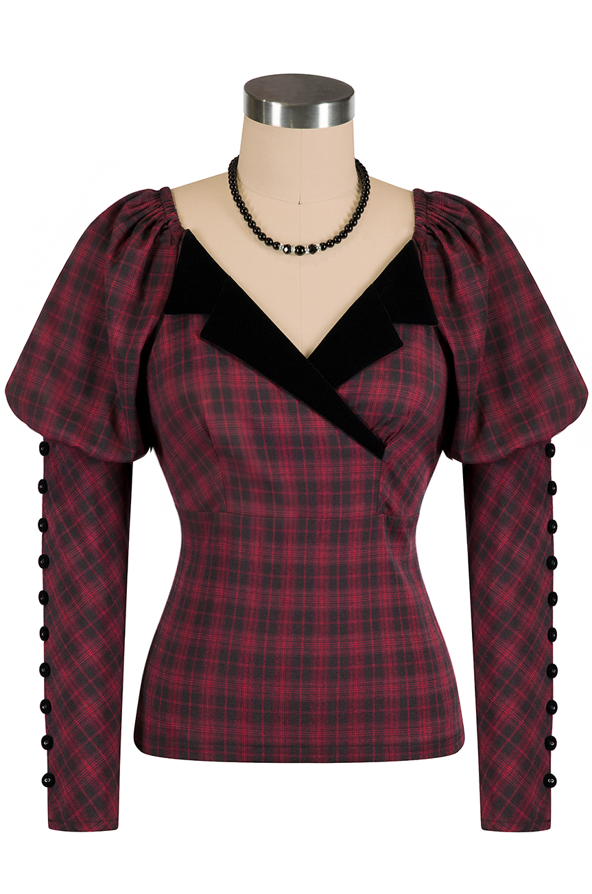 Rouge Noir Lapel Top