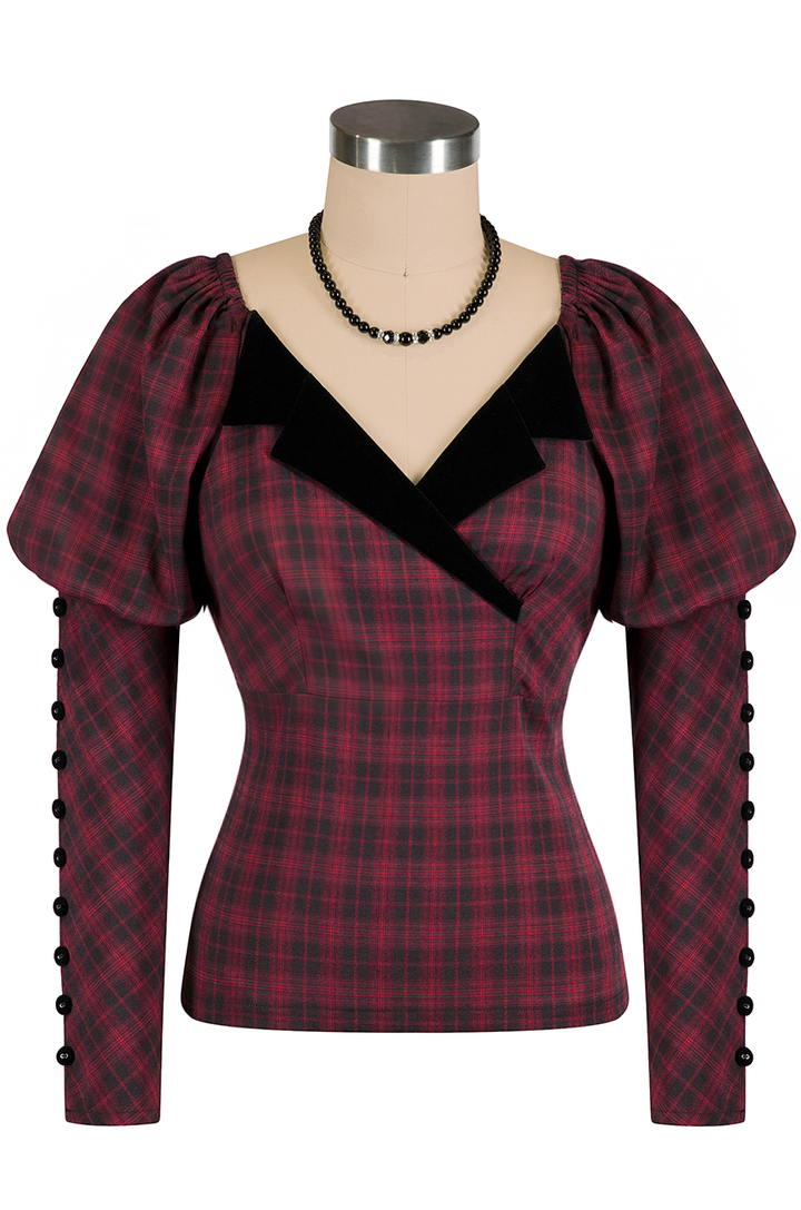 Rouge Noir Lapel Top