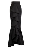 Dorchester Suite 17 Ruffle Maxi Skirt (Black)