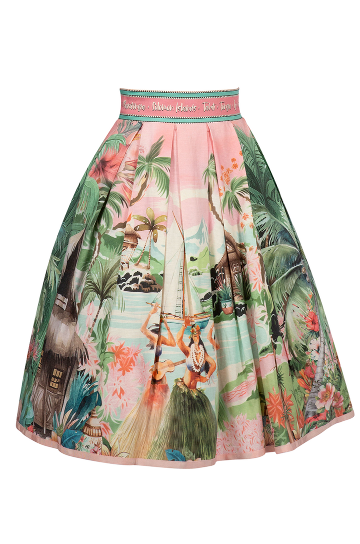 South Pacific Border Full Skirt