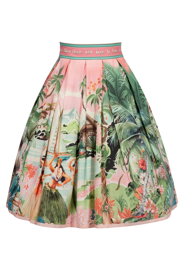 South Pacific Border Full Skirt