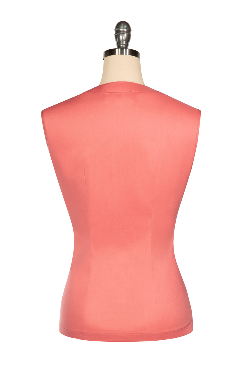 South Pacific Frill Front Blouse (Salmon Pink)