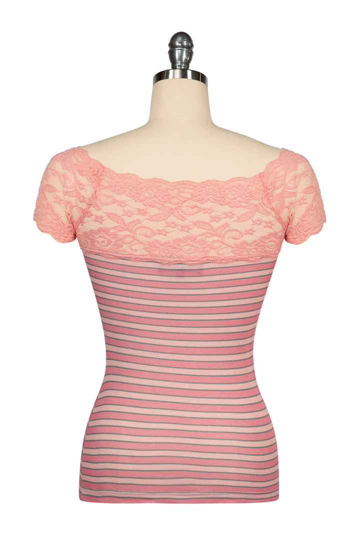 South Pacific Lace Jersey Top