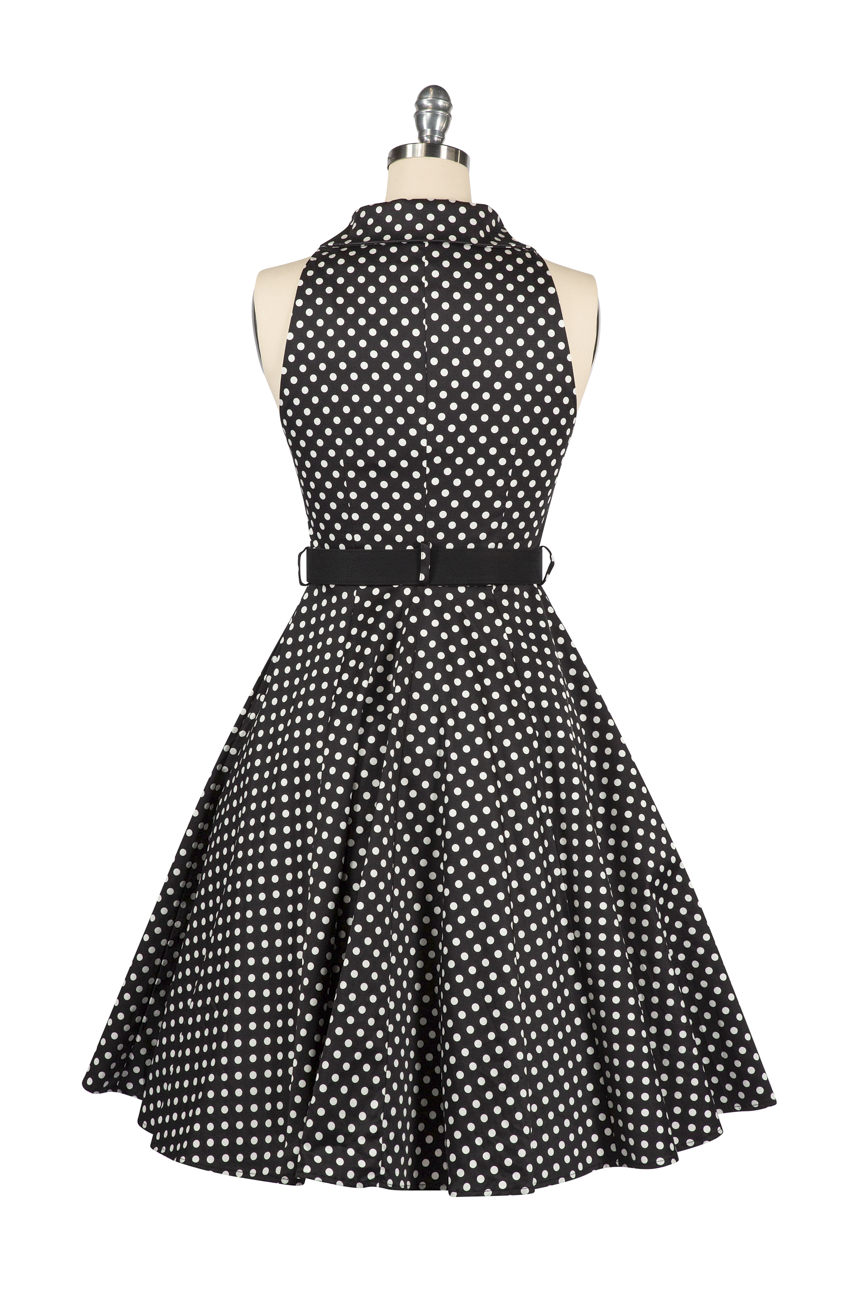 Spot Me In The Crowd Dress (Black) - Kitten D'Amour