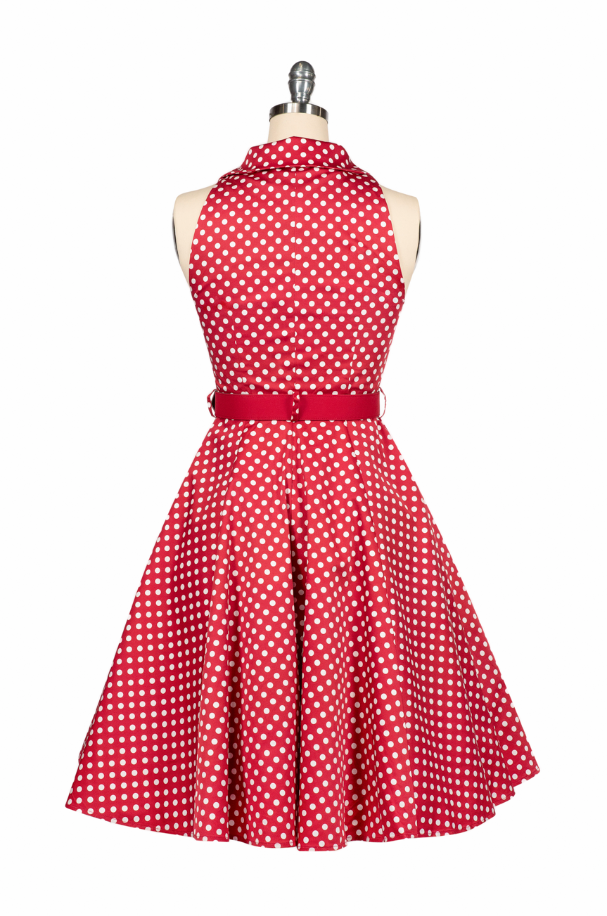 Spot Me In The Crowd Dress (Red) - Kitten D'Amour