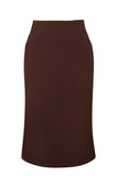 Sherlock Fluted Wiggle Skirt (Brown)