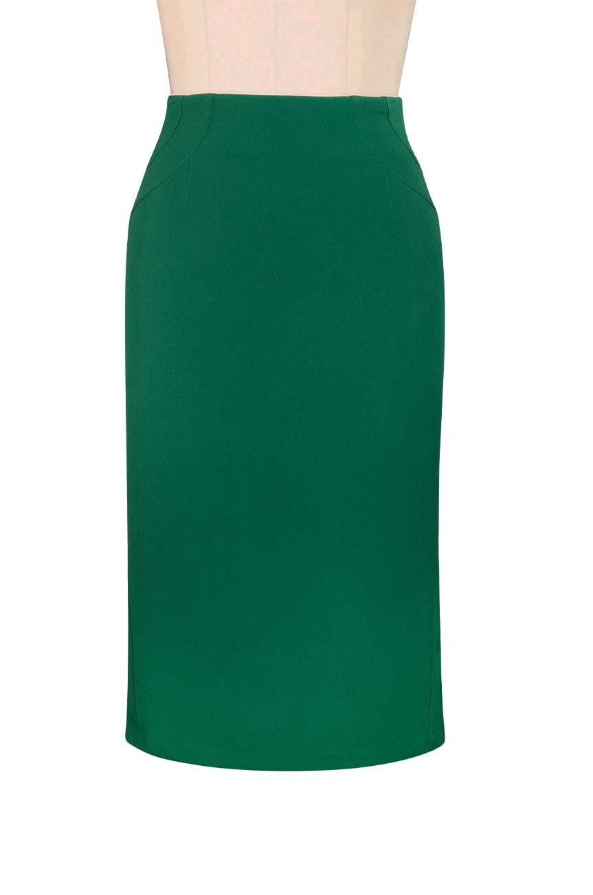 Sherlock Fluted Wiggle Skirt (Green) – Kitten D'Amour