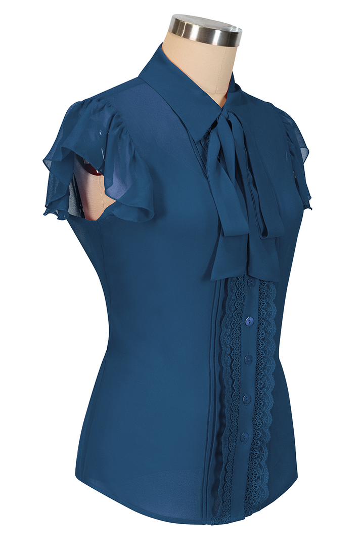 Harptree Village Blouse With Singlet (Navy)