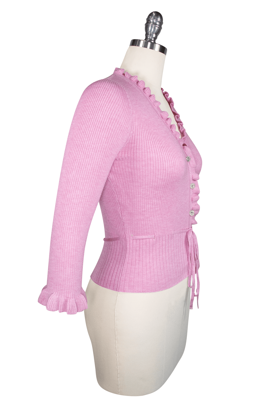 La Luna 3/4 Sleeve Knit Cardigan (Pink)