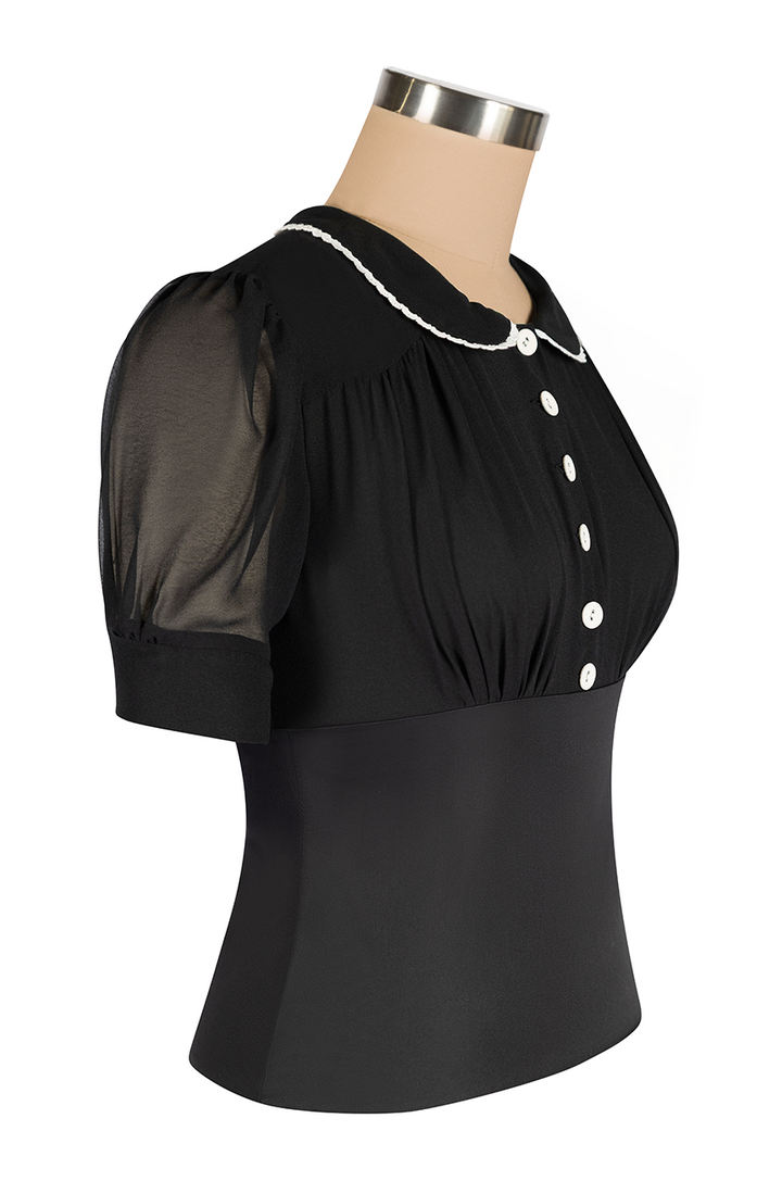 Read All About It Blouse (Black)