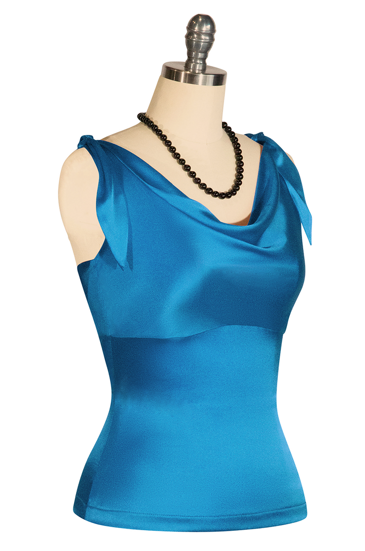 D'Amour Classic Cowl Top (Blue)