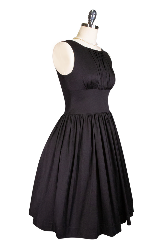 Tea Rose Classic Dress (Black)