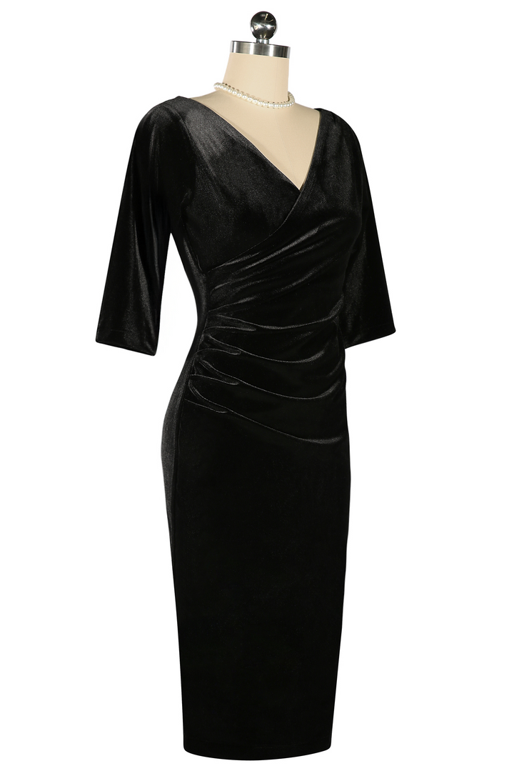 Velvet Vamp Dress (Black)