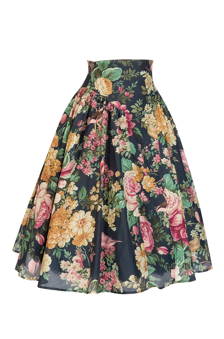 Tapestry Floral Full Skirt