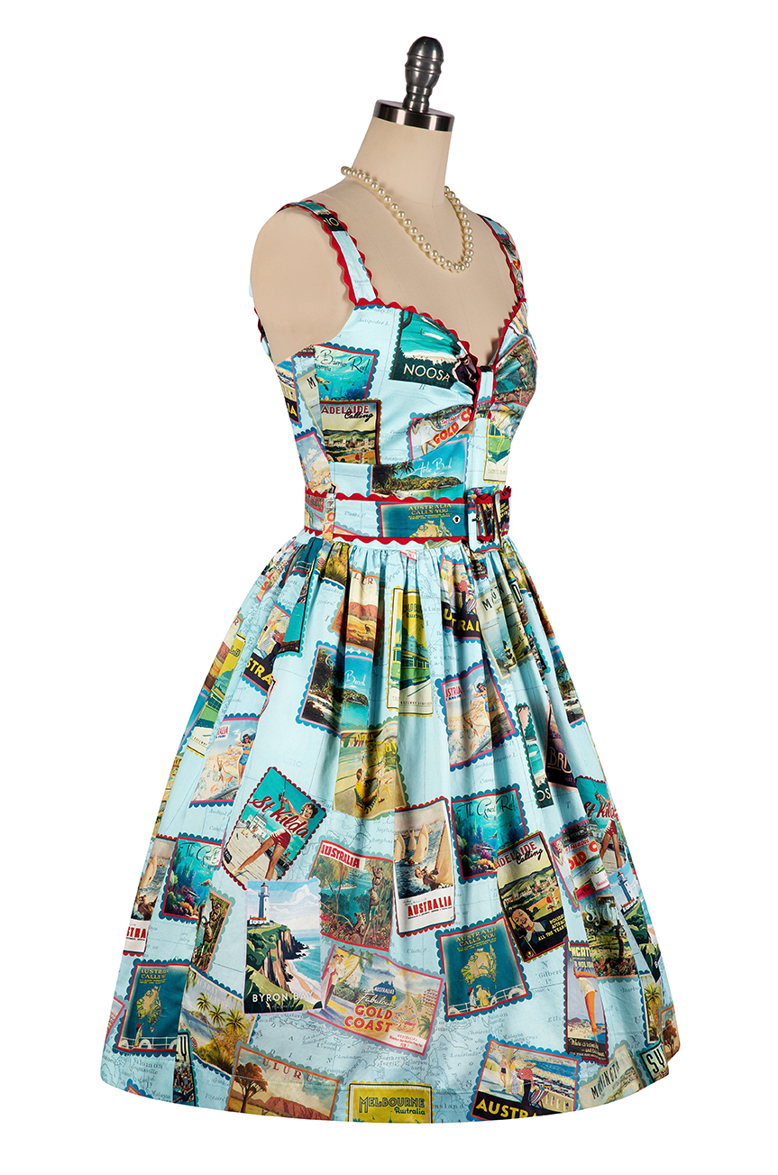 Wish You Were Here Belted Day Dress