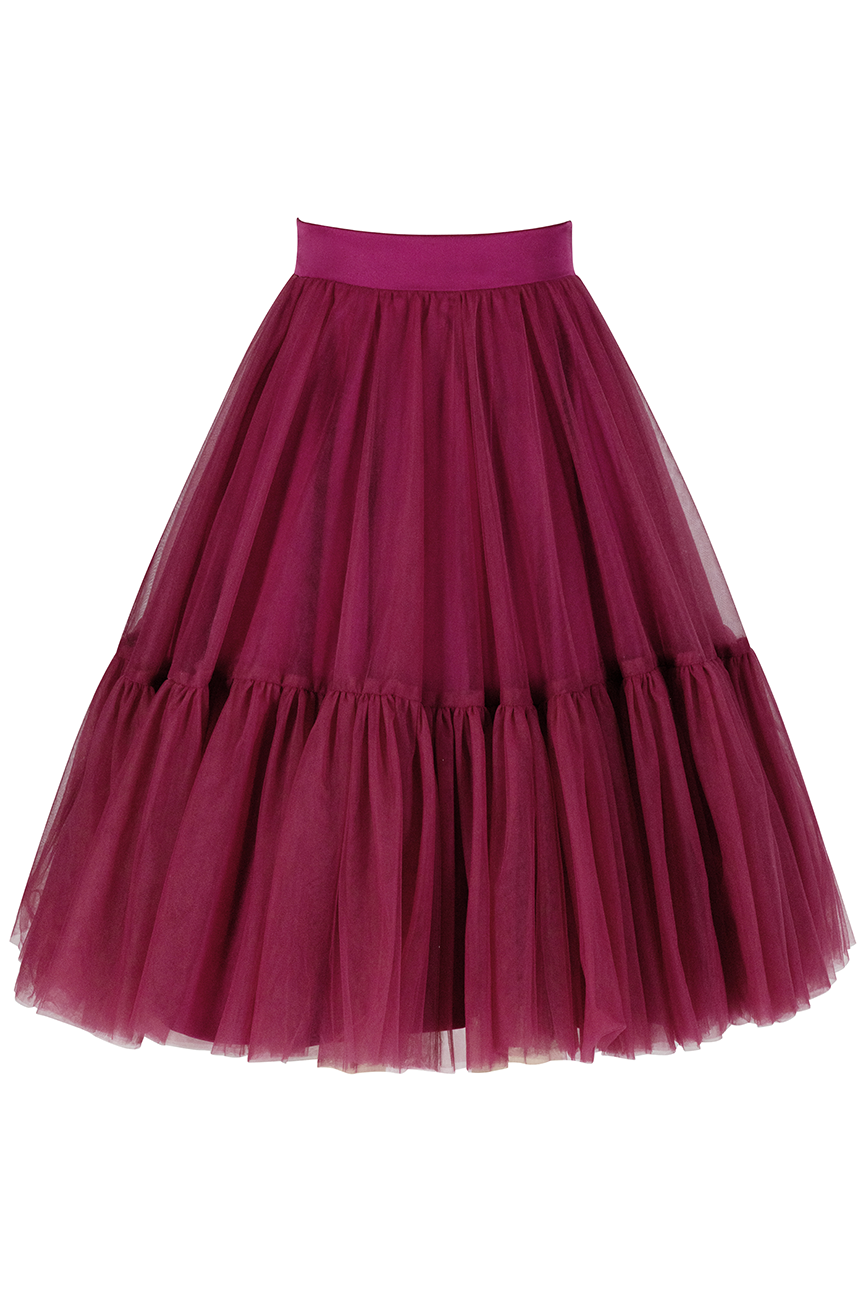 La Vita Romantica Tulle Skirt (Cherry)