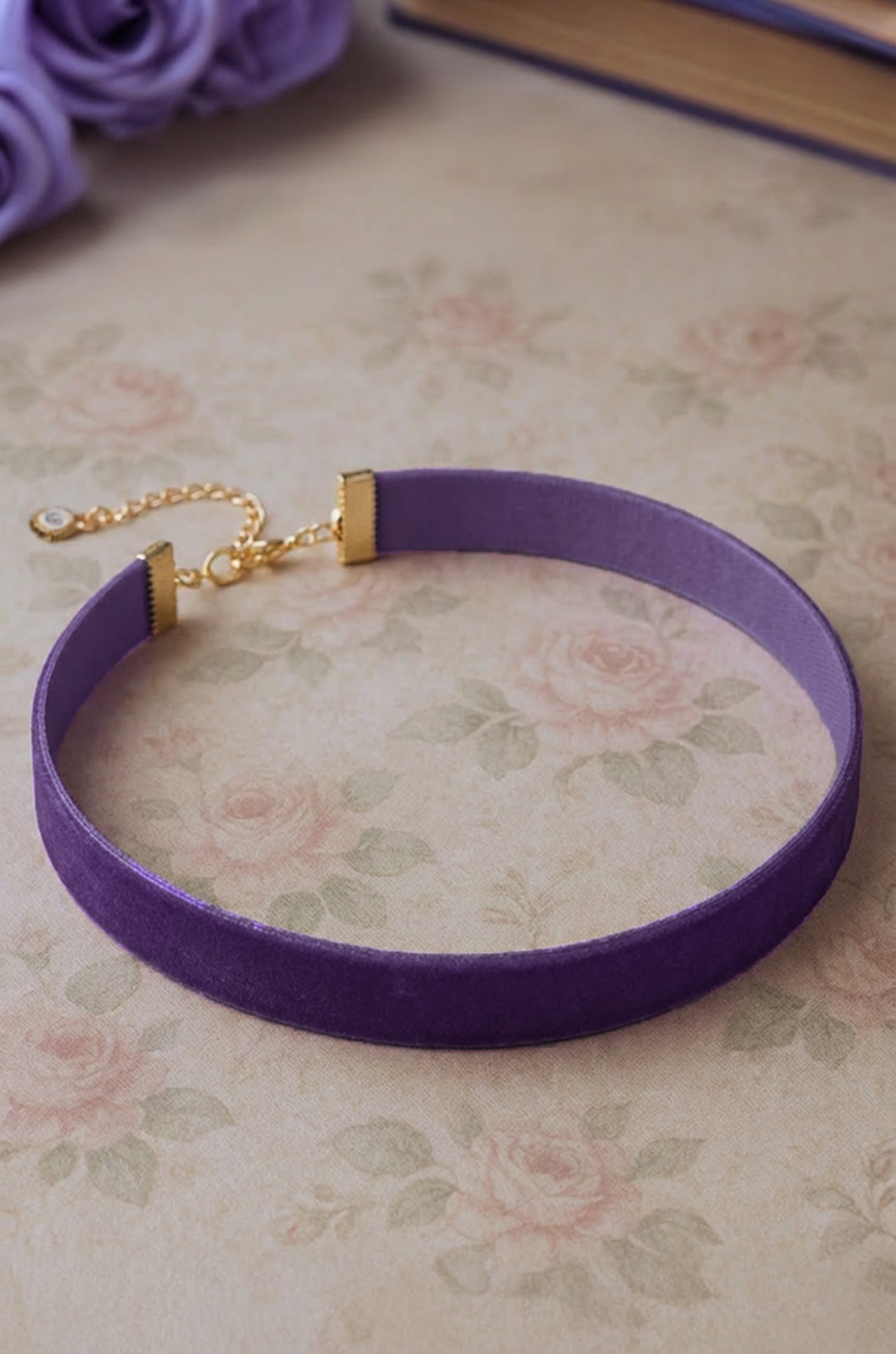 Follies Velvet Choker (Violet)