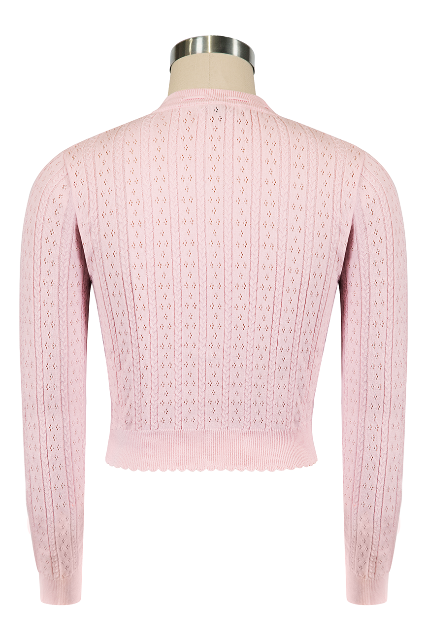 Pom Pom Pussycat Cardigan (Pink)