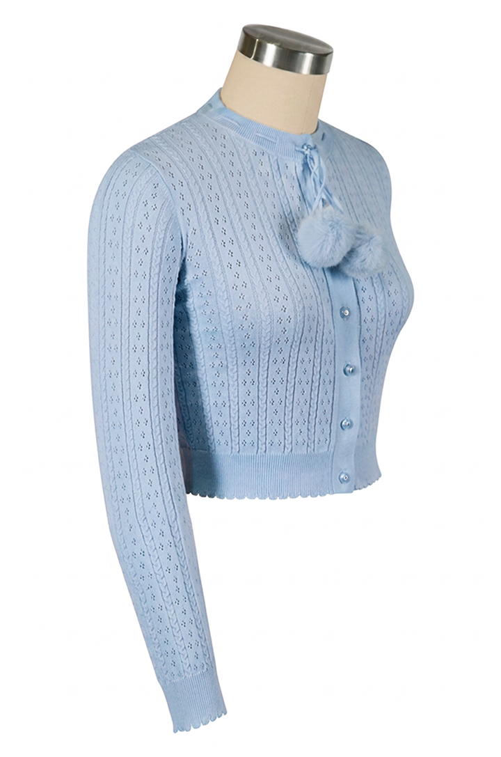 Pom Pom Pussycat Cardigan (Blue)