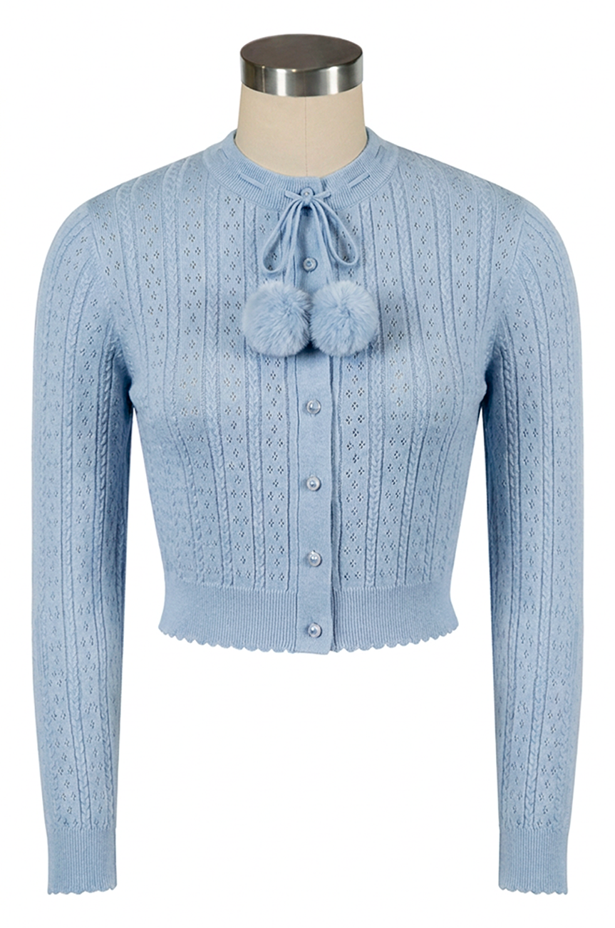 Pom Pom Pussycat Cardigan (Blue)